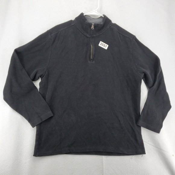 OLD NAVY Sweater Men's Long Sleeve 1/4 Zip Knit Pullover Black Large - Picture 11 of 11